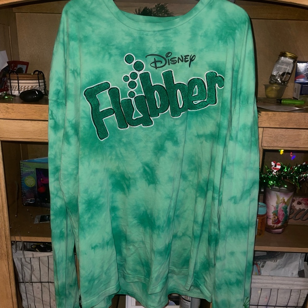 Disney Flubber Green Tie-Dye Long Sleeve